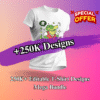 250K+ T-Shirt Design Bundle PLR | T-shirt designs, Printable designs, Printify Designs, Apparel bundle, Editable designs, MRR, Resell Rights