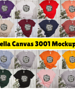 Bella Canvas 3001 Mockups, TShirt Mockup Bundle, POD Mockup