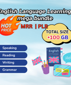 English Language Learning Products MRR, Learn English, English eBooks, English Audio Courses, English lessons, English fluency